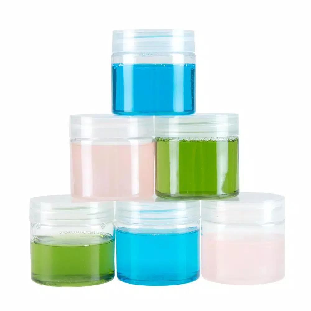 Stalwart 2 oz. Clear Plastic Jars with Foam Liner, 6-Pack