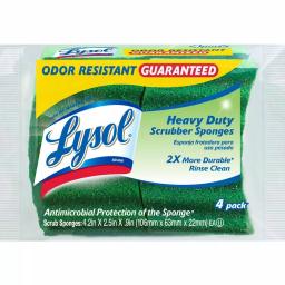 Lysol Quickie Heavy-Duty Scrubber Sponges, Antimicrobial, 4-Pack thumbnail 1