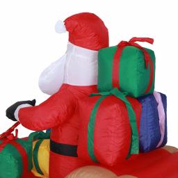 Luxen Home 7 ft. Santa and Sleigh Inflatable with LED Lights thumbnail 3