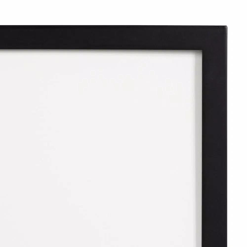 DesignOvation Gallery 13 x 16 in. Black Wood Picture Frame with White Mat for 8 x 10 in. Photos