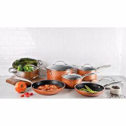 Gotham Steel 15-Piece Non-Stick Copper Cast Textured Cookware and Bakeware Set thumbnail 3