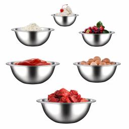 NutriChef 6-Piece Stainless Steel Kitchen Mixing Bowls Set thumbnail 2