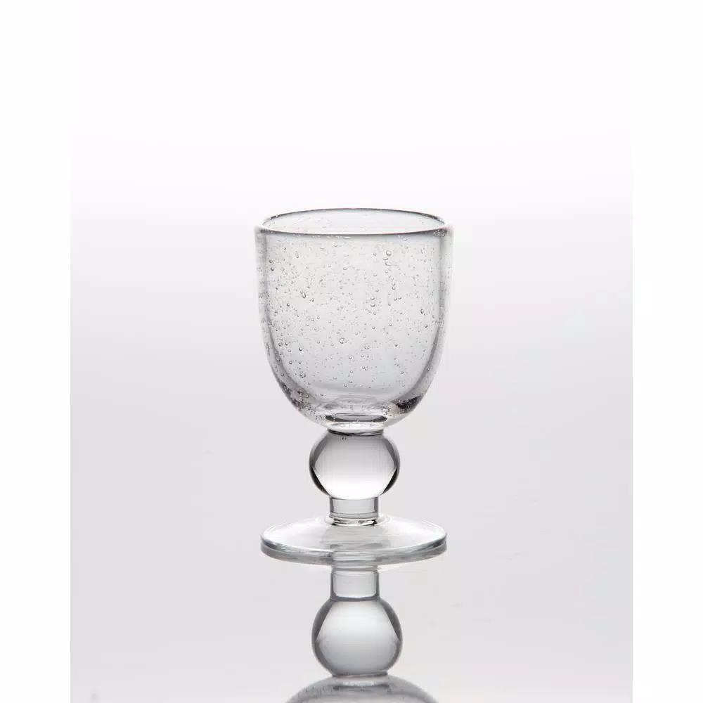 Abigails St. Remy Bubble Water Glass Set, Clear Mouth-Blown Glass, 10 oz (Set of 4)