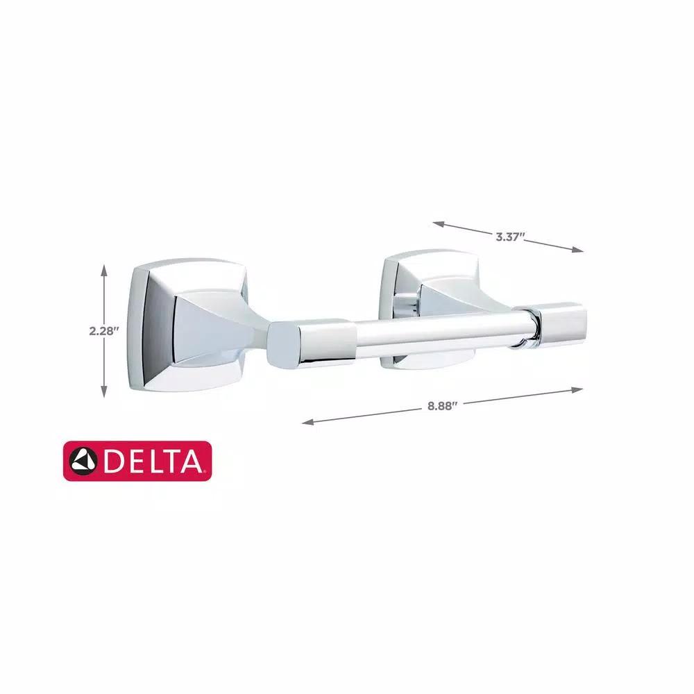 Delta Portwood 4-Piece Polished Chrome Bath Accessory Set with 24 in. Towel Bar