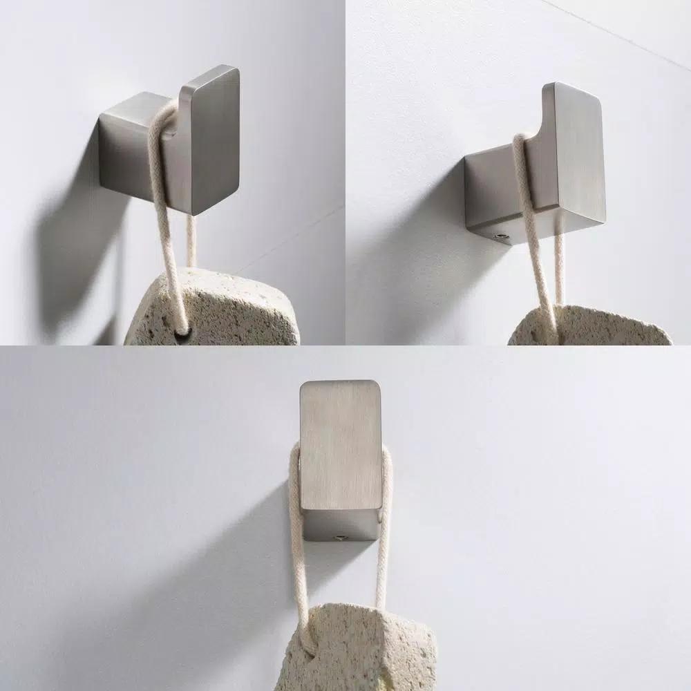 KRAUS Stelios Brushed Nickel Bathroom Robe and Towel Hook