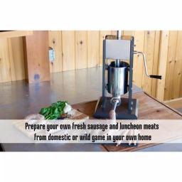Weston Stainless Steel Sausage Stuffer with 7 lb. Capacity and 4 Funnels thumbnail 4
