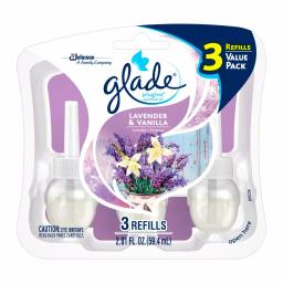 Glade PlugIns Scented Oil Air Freshener Refills, Lavender and Vanilla, 3-Pack thumbnail 1