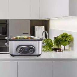 BLACK+DECKER BLACK + DECKER 6.5 Quart Stainless Steel Multicooker and Slow Cooker thumbnail 5