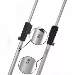 AdirPro 7 ft. Aluminum Telescoping Reflector Pole with Circular Bubble, Dual Metric & SAE Graduations thumbnail 3
