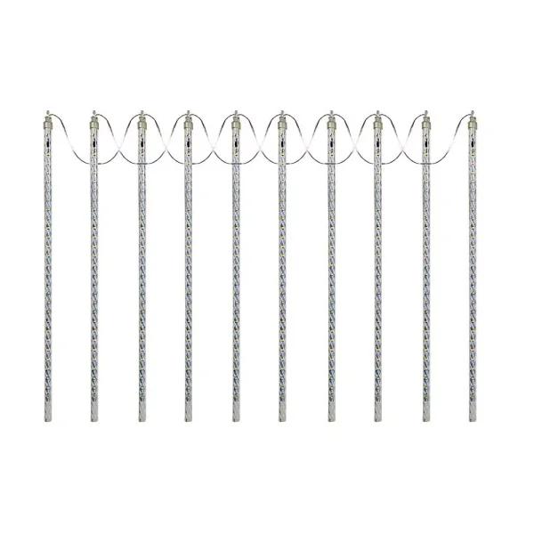 Alpine Corporation Hanging Icicle Lights, Chasing Warm White LED, 540 Count