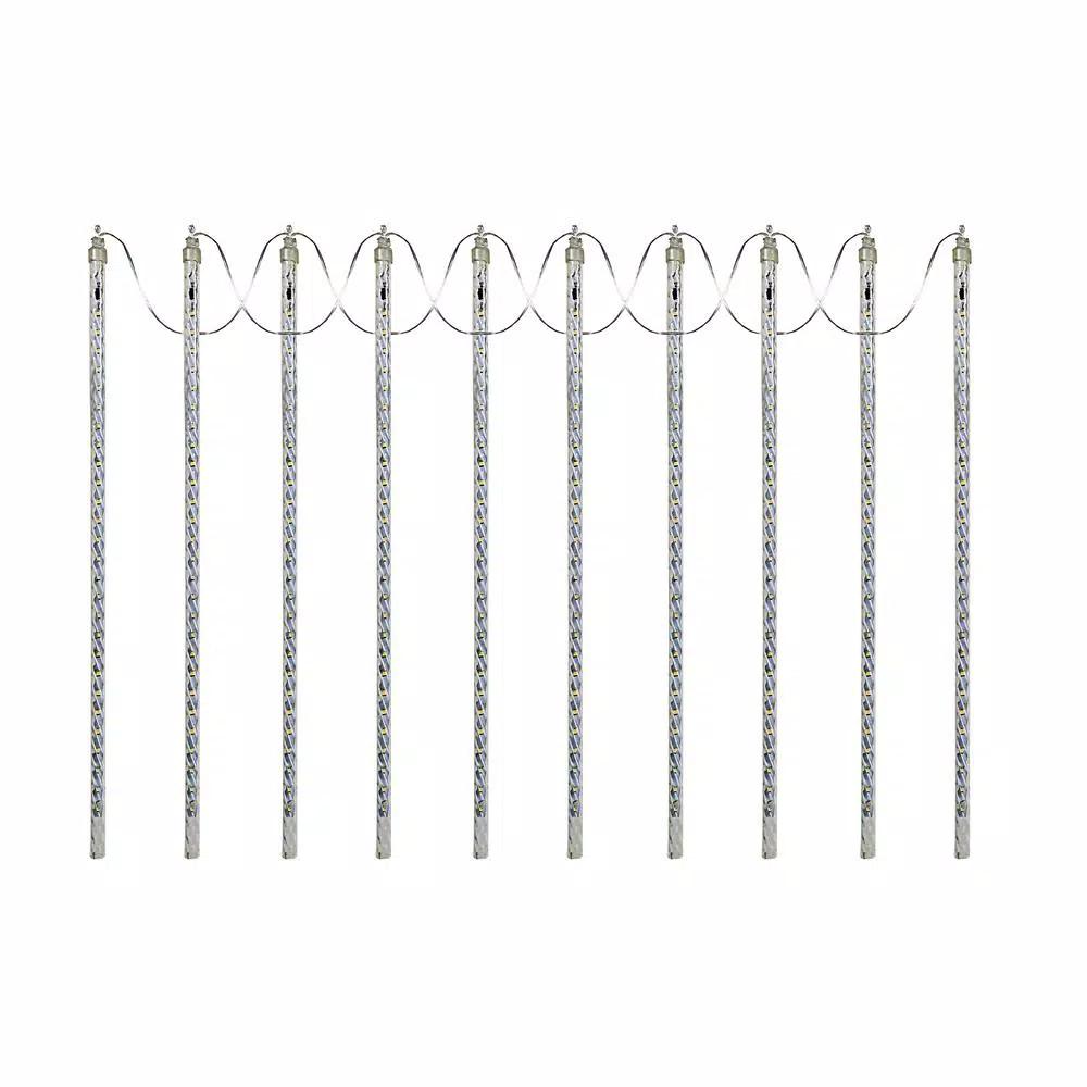 Alpine Corporation Hanging Icicle Lights, Chasing Warm White LED, 540 Count