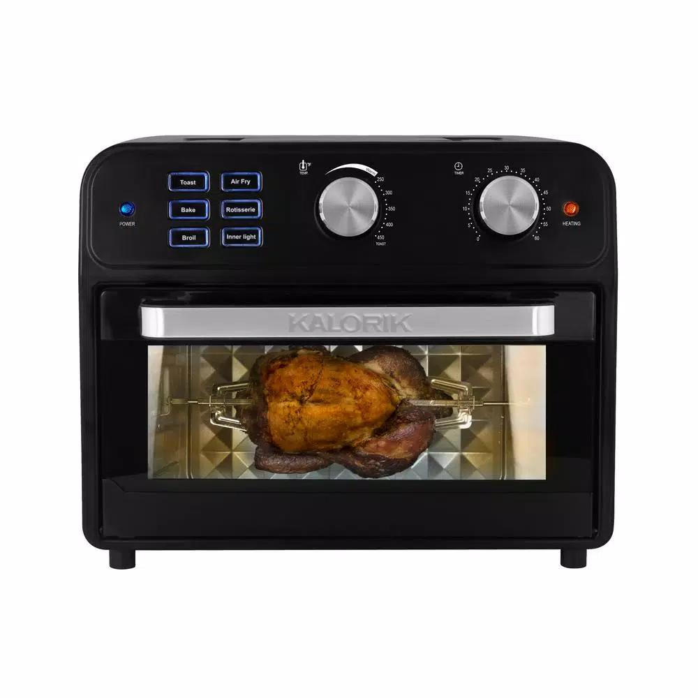 KALORIK 22 Qt. Digital Air Fryer Toaster Oven with Rotisserie - Black