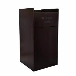 Alpine Industries 40 Gal. Black Wood Commercial Tray Top Waste Enclosure Trash Receptacle thumbnail 6
