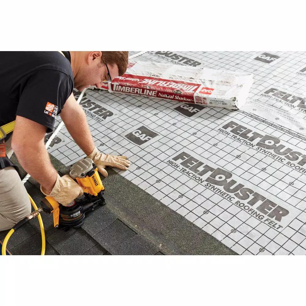 DEWALT 15-Degree Pneumatic Coil Roofing Nailer with 7,200-Pack Galvanized Steel Nails