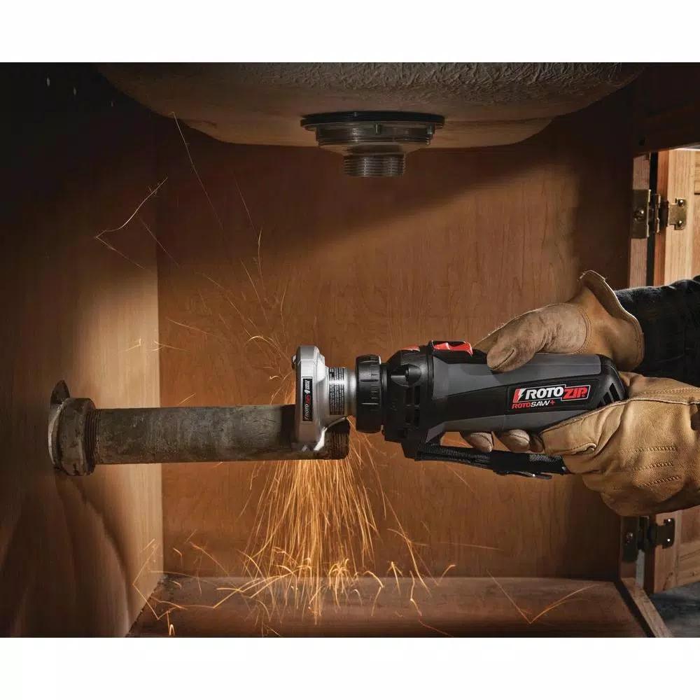 Rotozip RotoSaw+ 6 Amp Corded Variable Speed Spiral Saw Kit with Dust Vault (6-Piece)