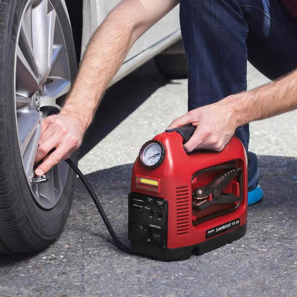 Wagan Tech JumpBoost V6 Air 600 Peak Amp Jump Starter with 150 PSI Air Compressor