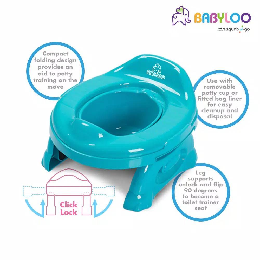 Babyloo 2-in-1 Portable Travel Potty for Toddlers - Blue