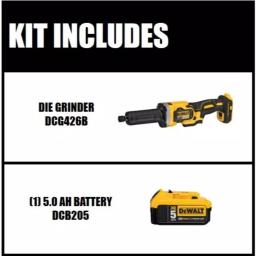 DEWALT 20V MAX Cordless Brushless 1-1/2 in. Variable Speed Die Grinder Kit with 5.0 Ah Battery thumbnail 2