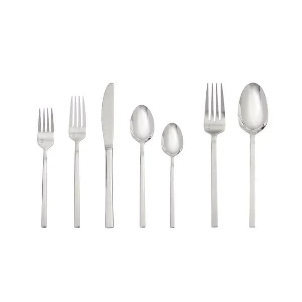 Fortessa SS Theo 42-Piece Stainless Steel Flatware Set, 18/10 Grade, Service for 8