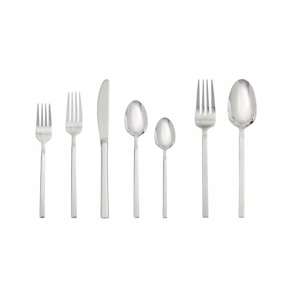 Fortessa SS Theo 42-Piece Stainless Steel Flatware Set, 18/10 Grade, Service for 8