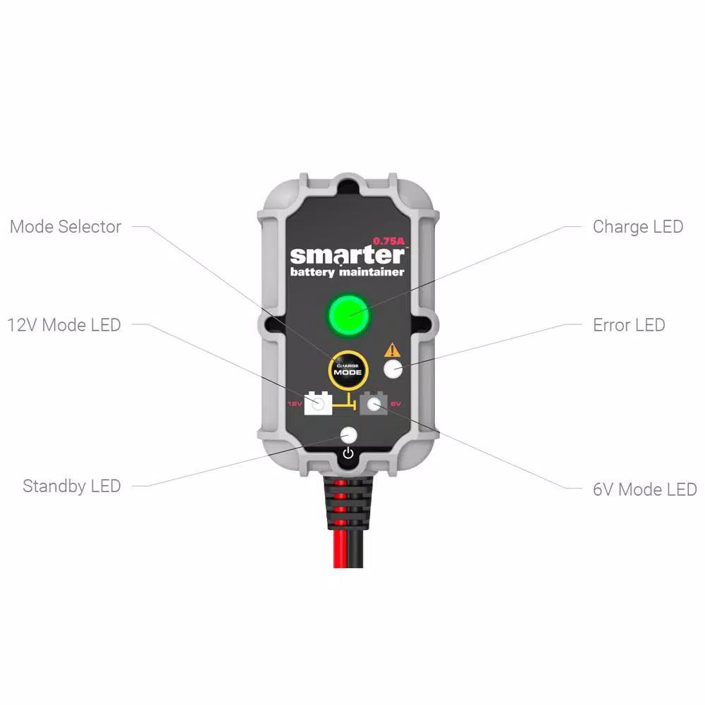 Smartech Products Smartech IC-1000 0.75 Amp 6V/12V Intelligent Battery Charger and Maintainer