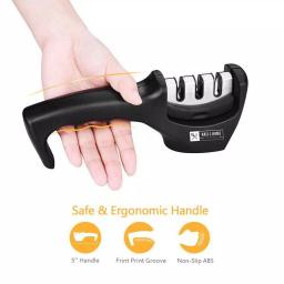 Unbranded LIGHTSMAX 3-Stage Manual Knife Sharpener with Ergonomic Handle thumbnail 3
