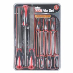 KING 9-Piece Steel File and Rasp Set with Cushioned Grip thumbnail 2
