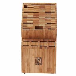 Cook N Home 19-Slot Natural Bamboo Universal Knife Storage Block Organizer thumbnail 2