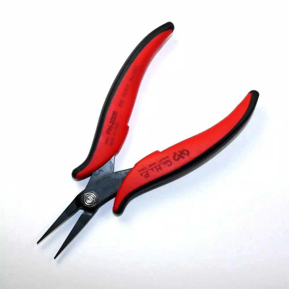 Hakko CHP PN-2006 Long Nose Pliers with 1.2 mm Pointed Nose and 32 mm Smooth Jaws