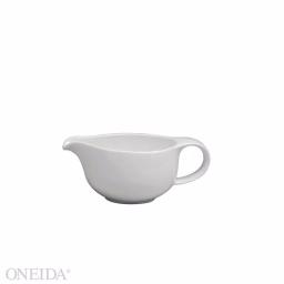Oneida Cromwell 6.75 oz. White Porcelain Gravy Boats, Set of 36 thumbnail 1