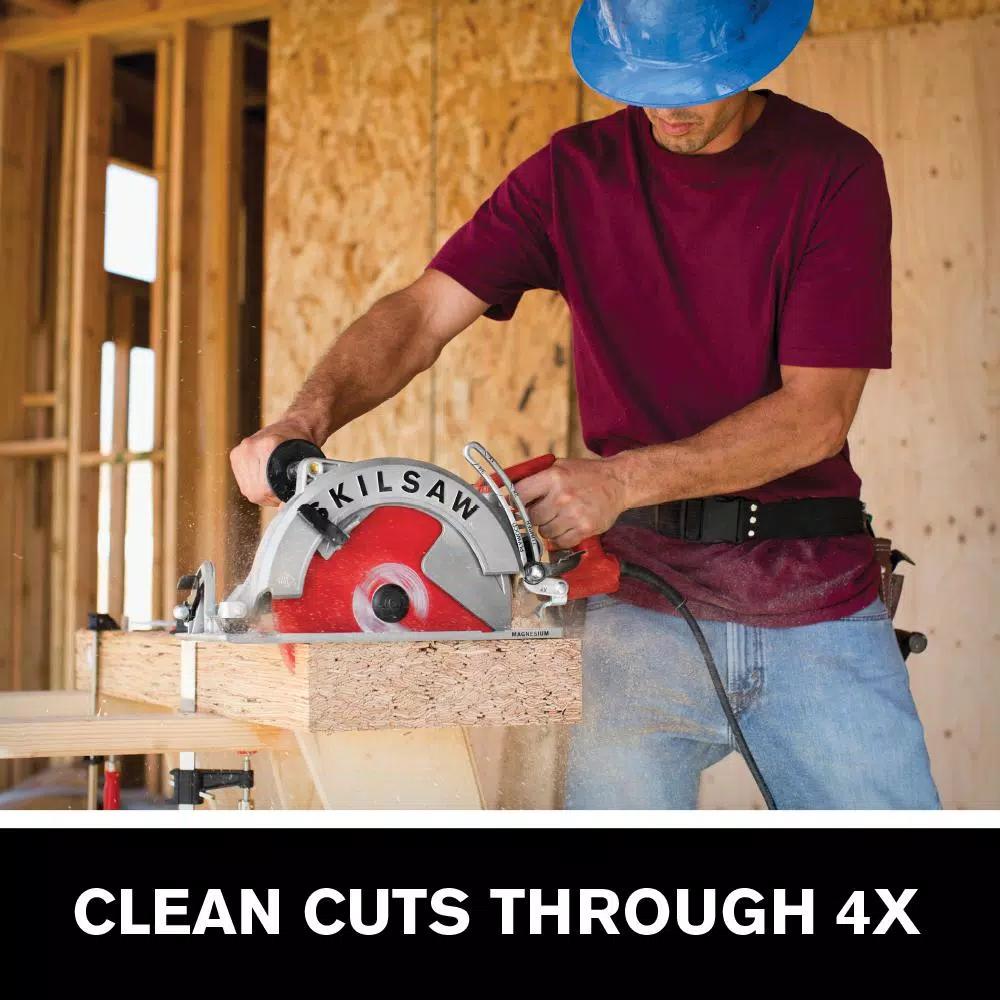 SKILSAW 10-1/4 in. 15 Amp Worm Drive Circular Saw with Diablo Carbide Blade
