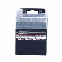 Professional Woodworker The Professional Woodworker 100-Piece Titanium Coated HSS Drill Bit Set, 1/16 in. to 3/8 in. thumbnail 2