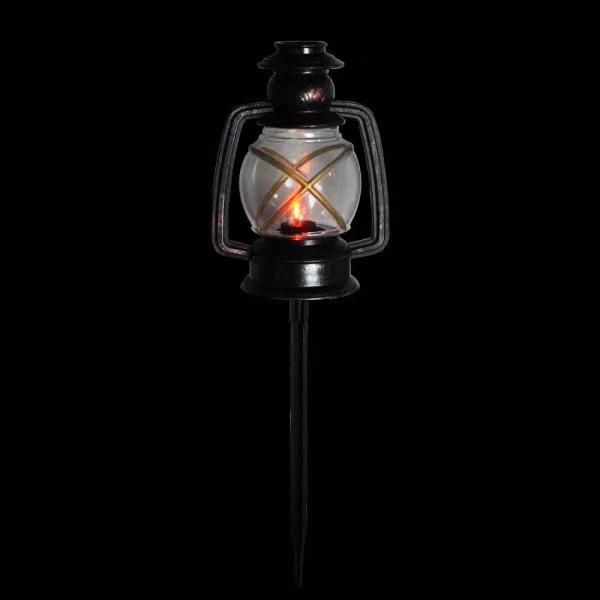 Northlight 16 in. Christmas Pathway Markers Flickering Bronze Lantern Ground Stakes (3-Pack)
