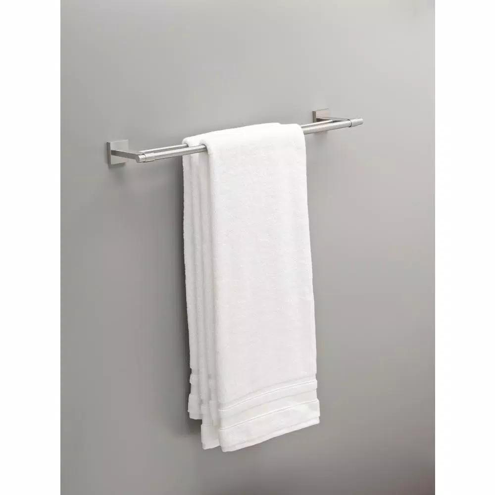Franklin Brass Maxted 24 in. Double Towel Bar, Brushed Nickel, Modern Wall Mounted Design