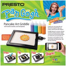 Presto PanGogh Electric Griddle Pancake Art Kit, 112.5 sq. in. Non-Stick Square Griddle with Batter Bottles thumbnail 2