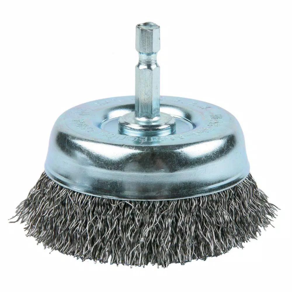 Lincoln Electric 1-1/2 in. Crimped Cup Wire Brush with 1/4 in. Shank