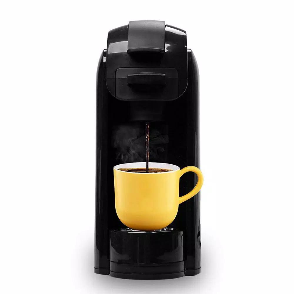 Boyel Living 1000W Single Serve Coffee Maker, Black Compact Coffee Machine Compatible with K-Cup and Coffee Grounds