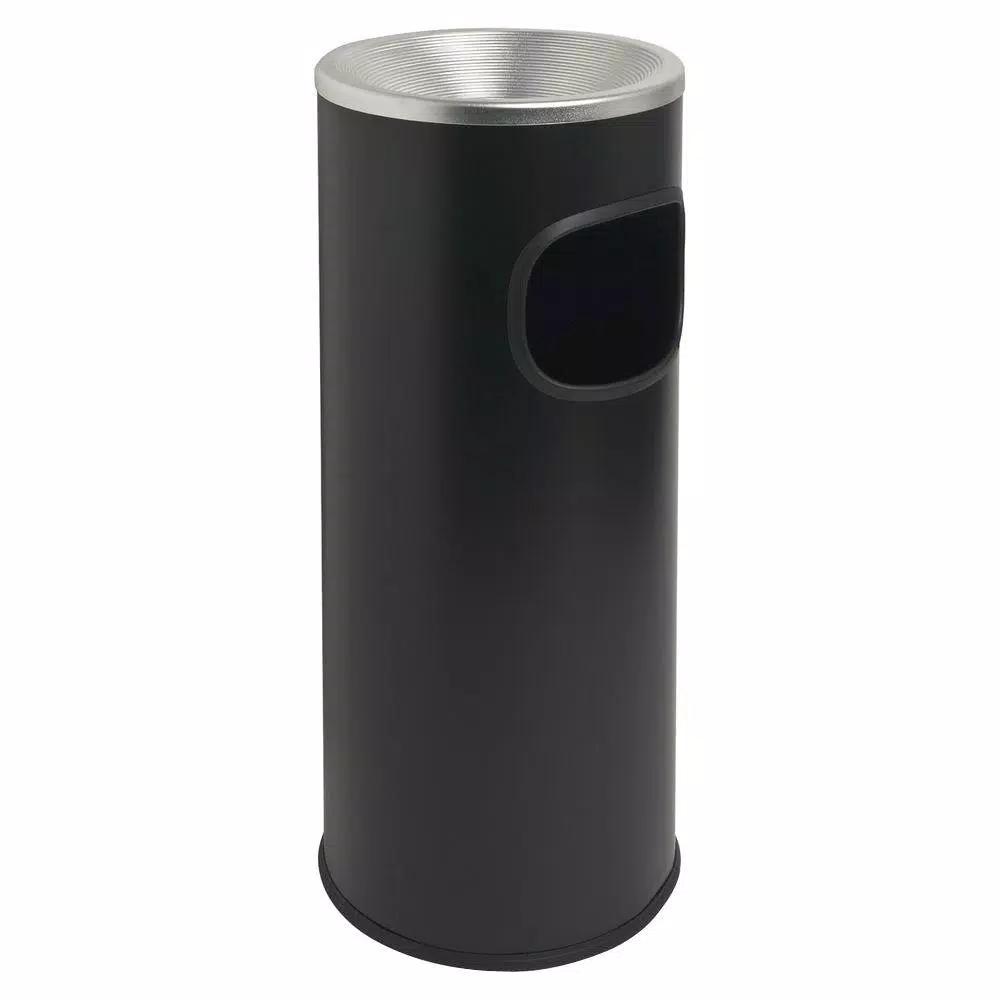 Genuine Joe 3 Gal. Fire-Safe Stainless Steel and Aluminum Smoking Receptacle Ashtray - Black