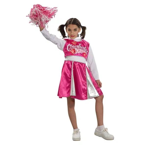 Rubie's Costumes Pink and White Cheerleader Costume for Girls - One-Piece Dress with Belt