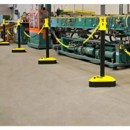 Mr. Chain M R Products X-Treme Duty Industrial Stanchion, Yellow/Black (2-Pack) thumbnail 2