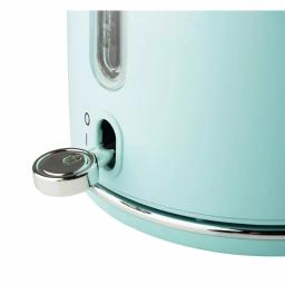 Haden Heritage 1.7L Electric Kettle, Retro Stainless Steel, Light Blue Turquoise thumbnail 6
