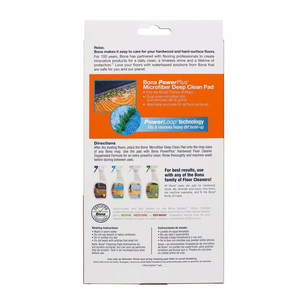 Bona PowerPlus Microfiber Deep Clean Pad for Hardwood Floors