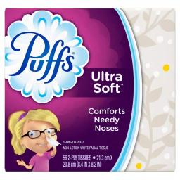Puffs Ultra Soft Facial Tissues, Non-Lotion, 24 Case (56 Count per Box) thumbnail 1