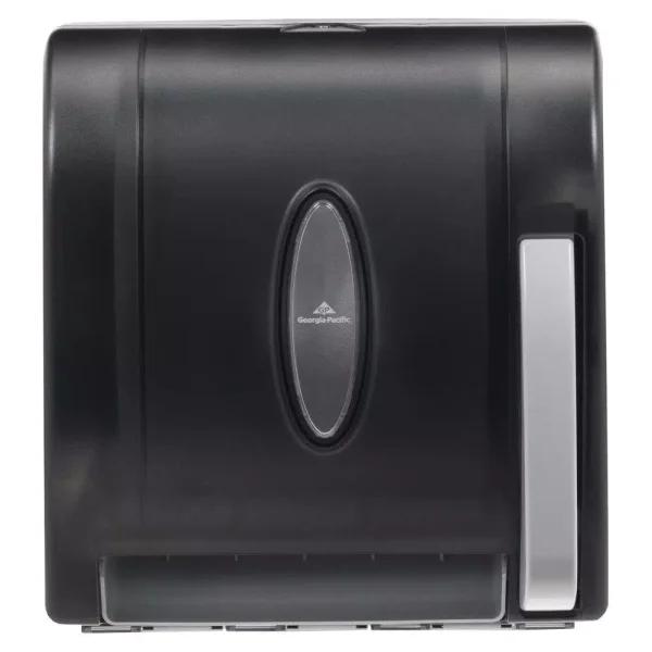 Georgia-Pacific Translucent Smoke Push Paddle Non-Perforated Roll Paper Towel Dispenser