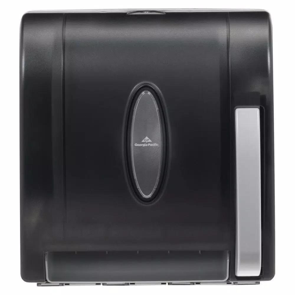 Georgia-Pacific Translucent Smoke Push Paddle Non-Perforated Roll Paper Towel Dispenser