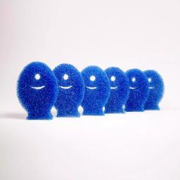 DishFish Scrubber 6-Pack - Non-Scratch Flexible Foam Dish Sponges thumbnail 2