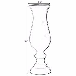 Uniquewise 30 in. White Modern Fiberglass Goblet Shape Floor Vase thumbnail 5