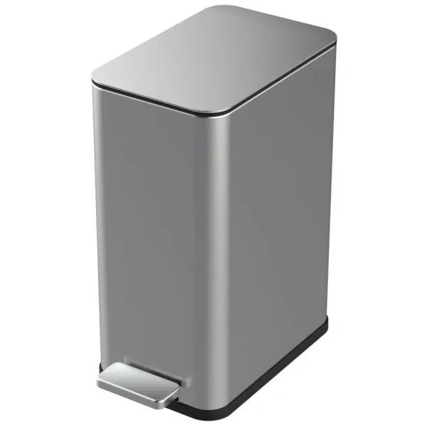 StyleWell 2.6 Gal. Stainless Steel Slim Step On Trash Can with Removable Liner