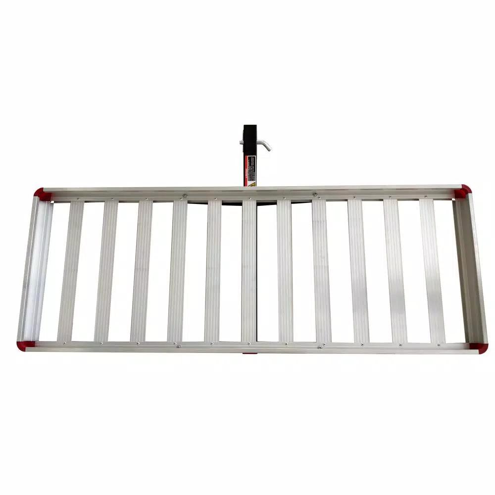 MaxxHaul 60 in. x 22 in. Aluminum Basket Style Hitch Cargo Carrier, 500 lb. Capacity, 2 in. Receiver