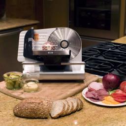 Weston 200W 7.5 in. Stainless Steel Electric Meat Slicer, Silver thumbnail 4